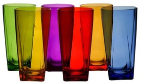 VESTA Set 6 bicchieri TUMBLER alti - in 2 varianti COLORI ASSORTITI