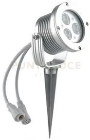 Proiettore led iride dc12/24v argento in alluminio 9x1w rgb dimmera...