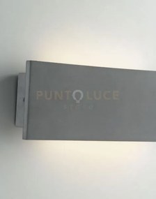 Applique led parker grigia 8,6w 1080lm 4000k ip65 30x4,5x10,2cm