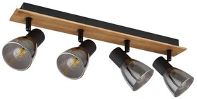 Globo 54307-4W - Luce Spot CLAUDE 4xE14/40W/230V nero/legno