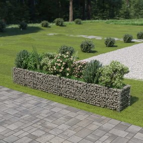Gabbione Letto Rialzato İn Acciaio Zincato 360x50x50 Cm /