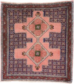 Senneh Tappeto 80 x 70 (Iran) Annodato A Mano