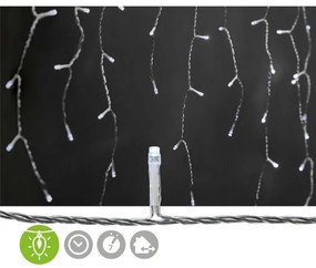 Nedis CLLC180C - Tenda LED Natale 180 LED/7 funzioni 10,9m IP44 bianco freddo