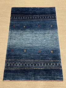 Loribaft Tappeto 80x120 Blu (Iran) Annodato A Mano