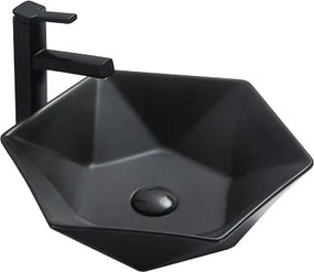 Mexen Mery lavabo da appoggio 48 x 41 cm, nero opaco - 21984885