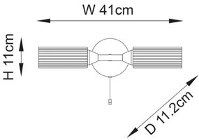 Endon 97172 - Applique da parete per bagno NATORI 2xG9/3W/230V IP44 cromo lucido