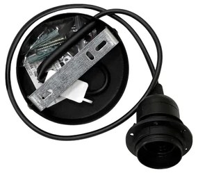 Duolla - Lampadario a sospensione con filo BELL SHINY 1xE27/15W/230V diametro 25 cm nero/rame