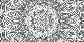 Quadro su tela – Mandala armonia in bianco e nero