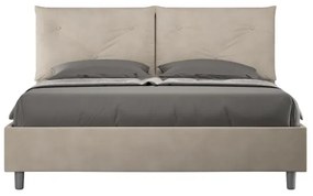 Letto contenitore da 160x190 in microfibra sabbia Appia