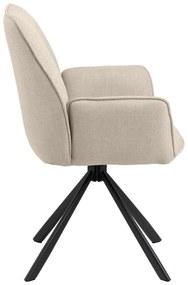 Set di sedie da pranzo beige in imbottito con braccioli 2 pz Glenda – Actona