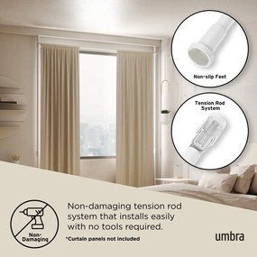 Telaio divisorio per tende bianco in acciaio Anywhere – Umbra