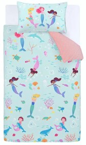 Biancheria da letto singola per bambini 135x200 cm Mermaid - Catherine Lansfield