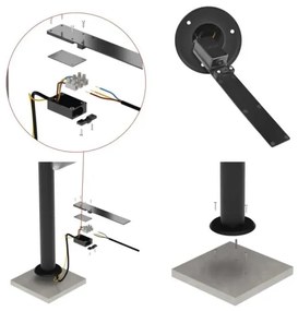 Lampada flessibile per esterni NIKA LED/12,5W/230V IP44 80 cm