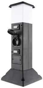 Solight PG05 - Lampada esterna con 2 prese 1xE14/15W/230V IP44 nera