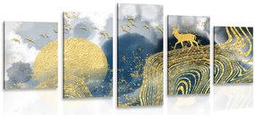 Quadri 5 pezzi – Paesaggio miracoloso