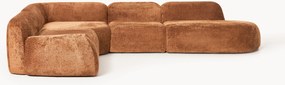Divano angolare componibile XL in teddy-bouclé Wolke