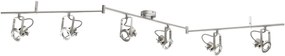 Faretto decorativo senza fonte luminosa TECHNIC NEW CROMO SATINATO in inox GU10 42W INSPIRE 6 luci