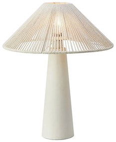 Lampada da tavolo beige con paralume in tessuto (altezza totale 50 cm) Favoro – Markslöjd