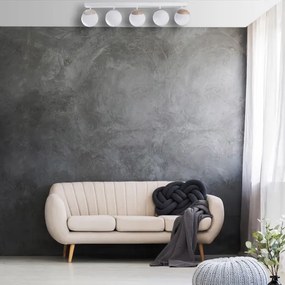 Lampadario a plafone SFERA WOOD 5xE14/40W/230V bianco