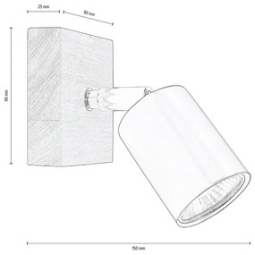 Spot-Light DO2910151 - Faretto da parete MANARA 1xGU10/5W/230V pino
