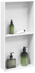 Nicchia Per Doccia Bianco Opaco 32x62x9cm İn Acciaio Inox /