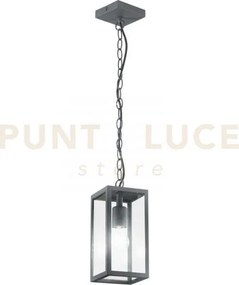 Sospensione mirage antracite 1 luce attacco e27 ip44 13x13x90cm in ...