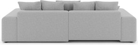Divano angolare grigio chiaro allungabile/con contenitore (con composizione variabile) Luma – Ropez