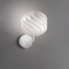 Applique Moderna Globe 1 Luce In Polilux Bianco Made In Italy