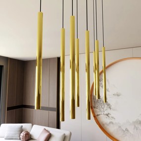 Lampada a Sospensione SELTER 9 BLACK WHITE e GOLD