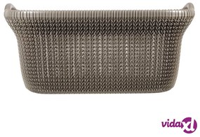 Curver Cesto Portabiancheria Knit 40 L Marrone Metallizzato
