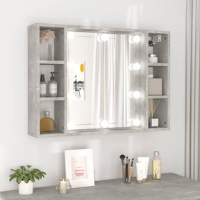 Mobile A Specchio Con Led Grigio Cemento 76x15x55 Cm /