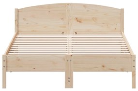 Giroletto con testiera 140x200 cm in legno massello di pino
