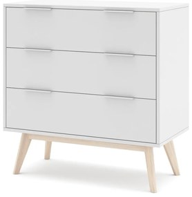 Cassettiera bassa bianca 80x83 cm Campus - Marckeric