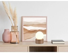 Lampada da tavolo bianco-marrone (altezza 17 cm) Countess - Reality