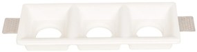 Portafaretto 3xGU10 o MR16 in Gesso Pitturabile Rettangolare 280x100mm