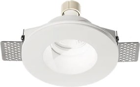 Faretto da incasso rotondo JAZZ in gesso verniciato Bianco D12 cm