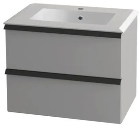 Mobile sottolavabo e lavabo Rodi per vasca centrale grigio nuvola L 70 x H 57 x P 46 cm