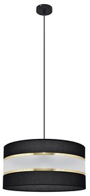 Lampadario a sospensione con filo HELEN 1xE27/15W/230V diametro 40 cm nero/oro