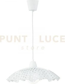 Lampadario a sospensione cashmere bianca 1 luce attacco e27 42x42x1...