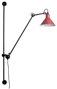 214 Applique da Parete Conic Nero/Rosso - Lampe Gras