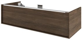 Mobile da bagno sotto lavabo SENSEA Neo betulla satinato L 120 x H 32 x P 48 cm 1 cassetto, lavabo non incluso