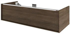 Mobile da bagno sotto lavabo SENSEA Neo marrone satinato L 120 x H 32 x P 48 cm 1 cassetto, lavabo non incluso