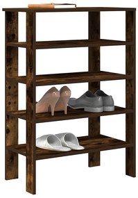 Scarpiera Rovere Fumo 61x32x87,5 Cm İn Legno Multistrato /