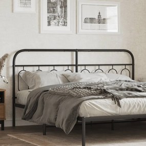 Testiera İn Metallo Nero 193 Cm /
