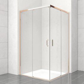 Lato per box doccia angolare scorrevole dritto H 200 x L 70 cm, sp 6 mm dorato vetro senza finitura / trasparente