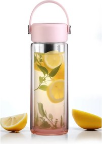 Bottiglia rosa in vetro 350 ml Fuori – Vialli Design