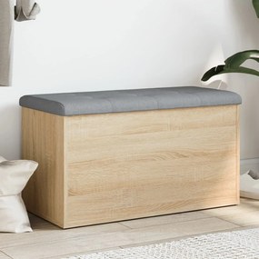 Panca Portaoggetti Rovere Sonoma 82x42x45 Cm Legno Multistrato /