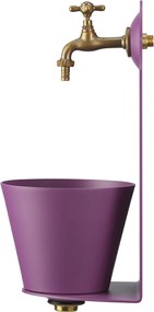 Fontana a Parete da Giardino con Rubinetto Belfer 42/PR Viola...