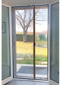 Zanzariera avvolgibile MEDAL Bazar Libera SunScreen per portafinestra L 160 x H 250 cm marrone destra riducibile
