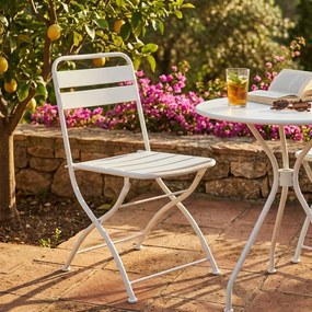 ROMANUS - sedia da giardino pieghevole salvaspazio in ferro